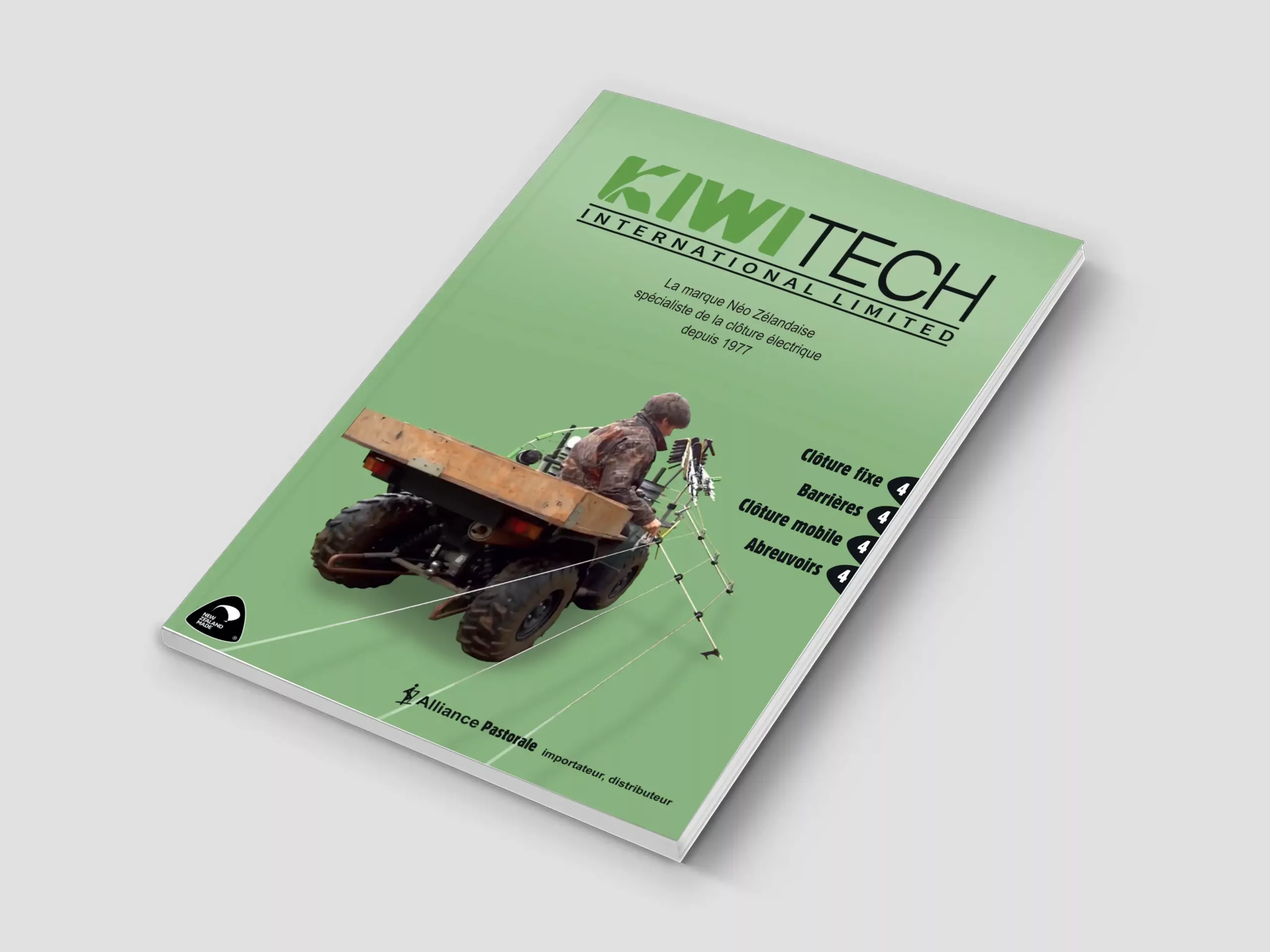 Magazine, catalogue produits kiwitech design graphique, marque